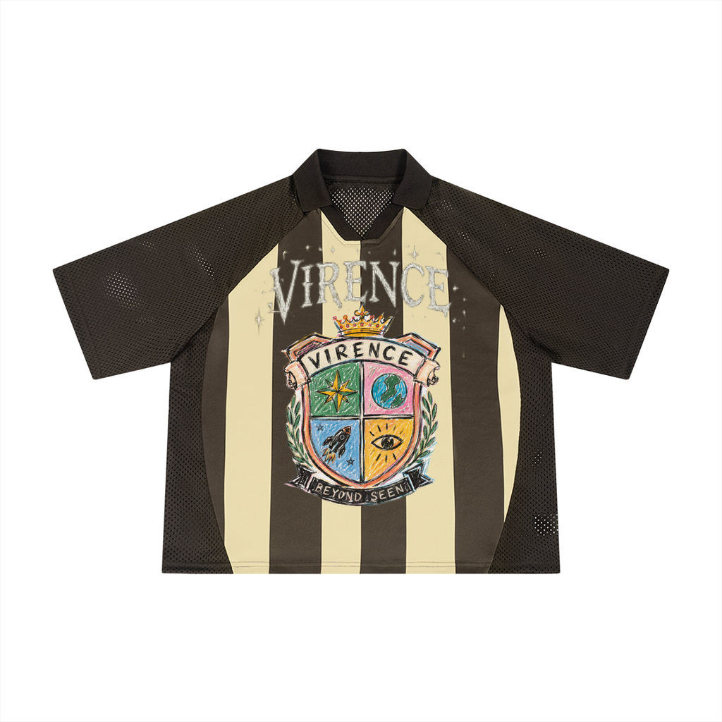 Unisex Striped Mesh Boxy Soccer Jersey