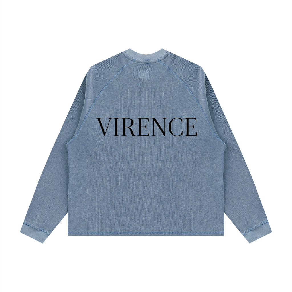 Unisex Vintage Wash Boxy  Waffle T-Shirt
