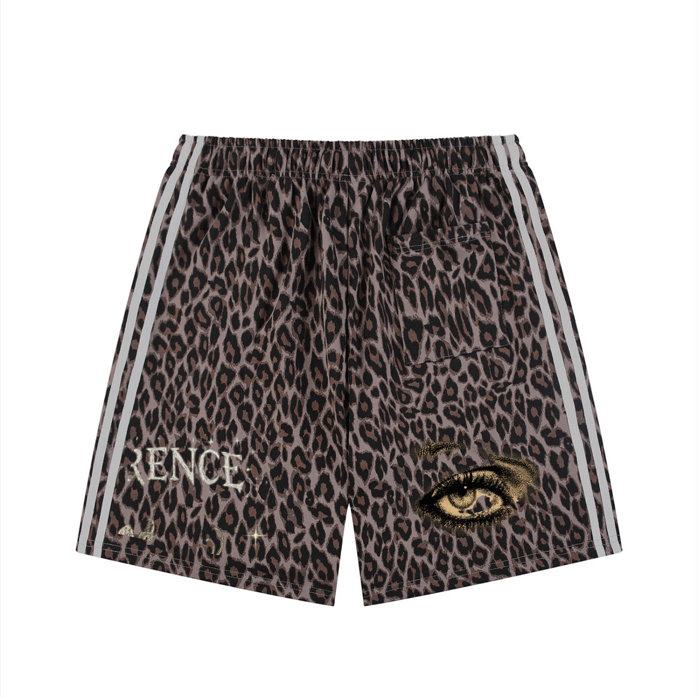Unisex Heavyweight Leopard Drawstring Shorts