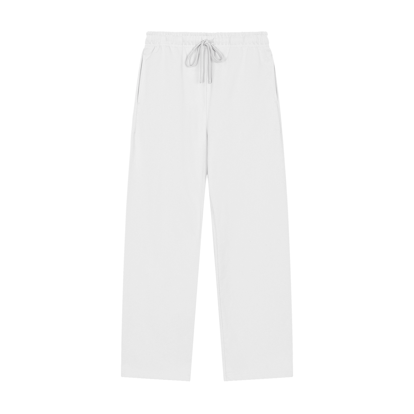 Solid Color Straight-Leg Sweatpants