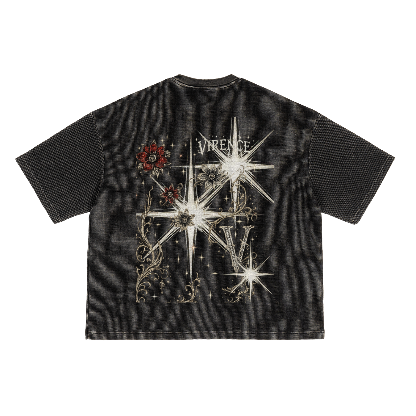 Textured Waffle Washed Boxy T-Shirt