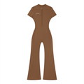Women’s Tight Flared Leg Quarter-Zip Jumpsuit