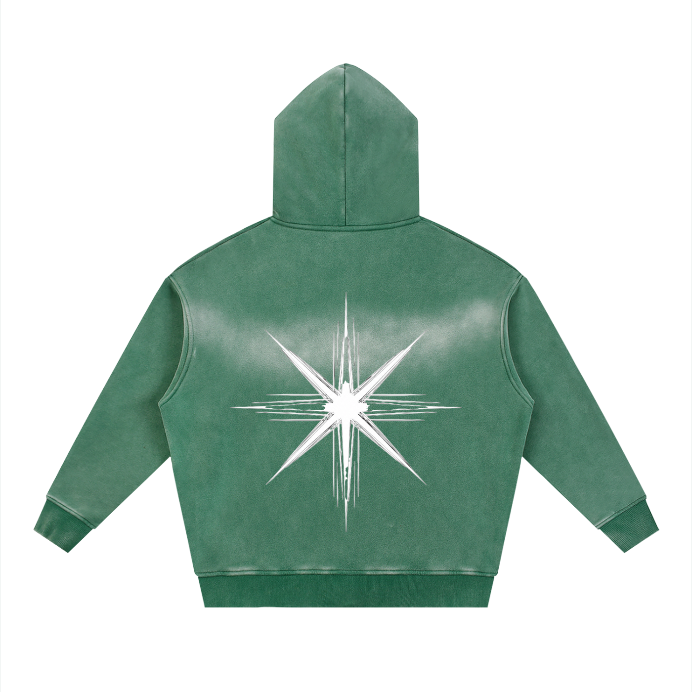 Sunfade Two-way Zipper Boxy Fleece Hoodie