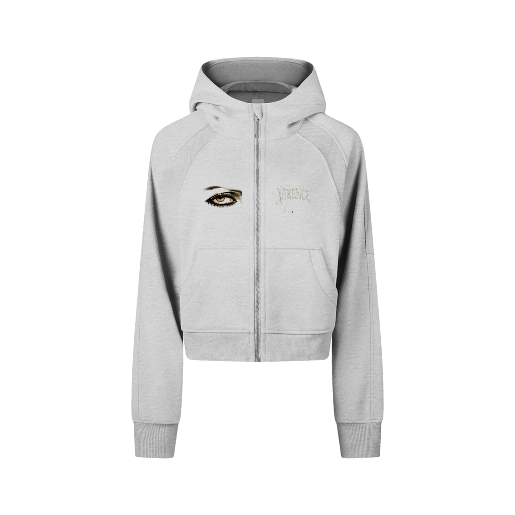 Cropped Zip-Through Hoodie