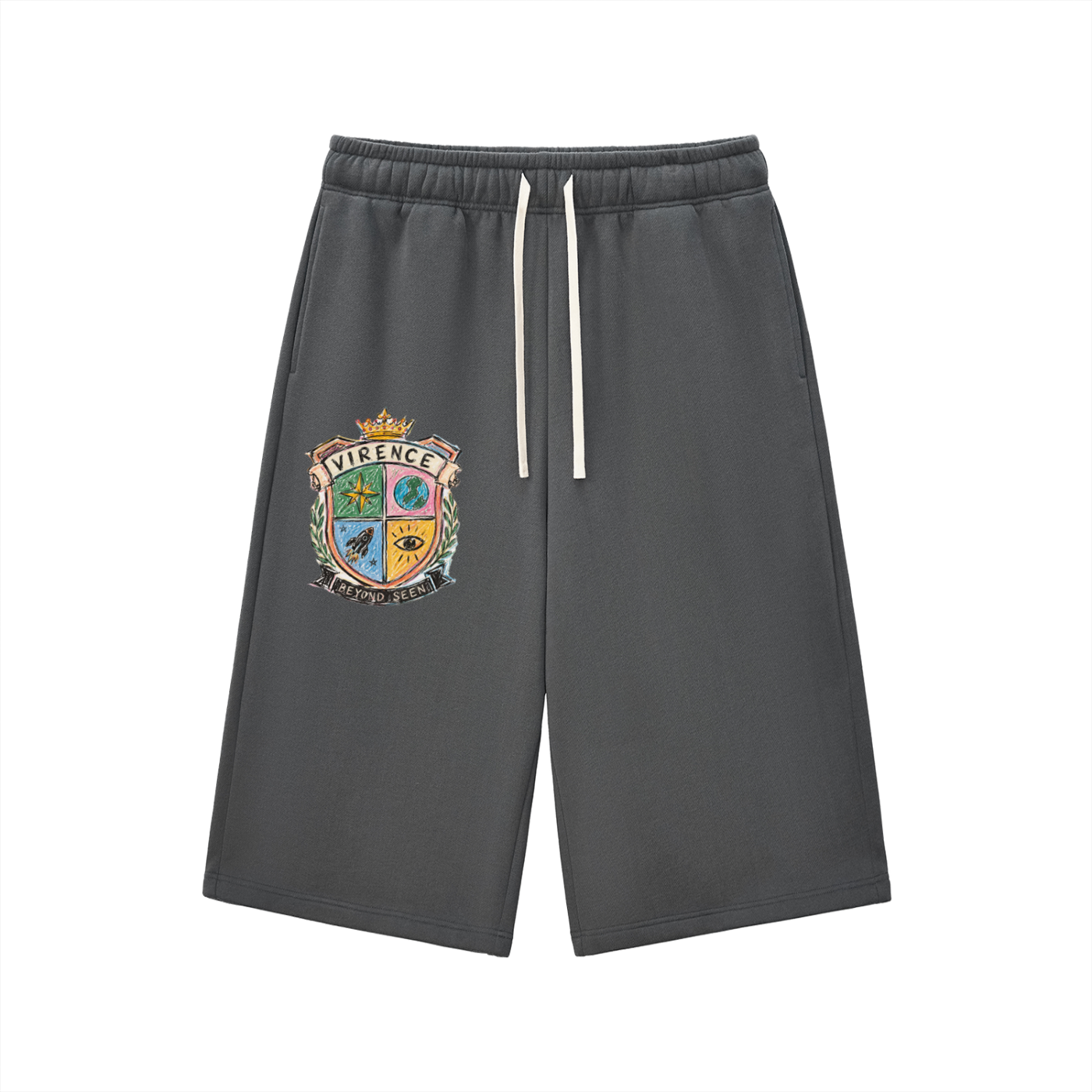 Relaxed Drawstring Three-quarter Sweatpants