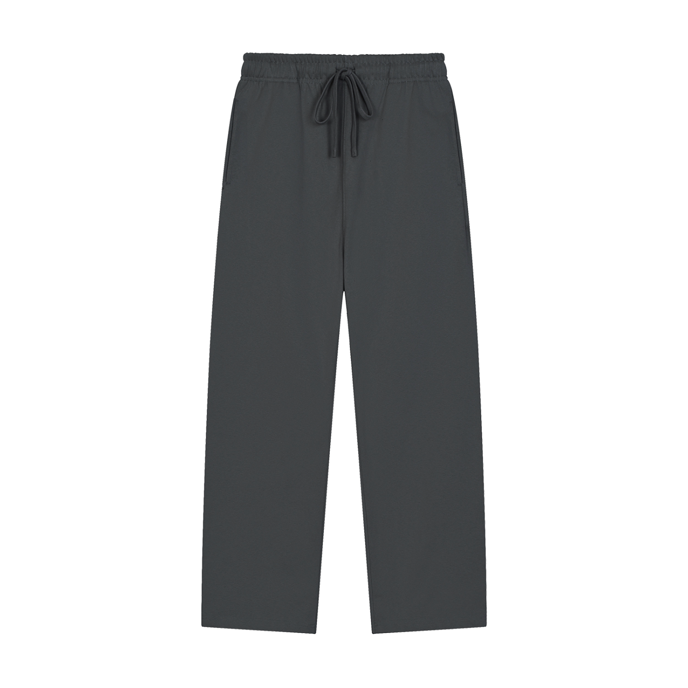 Solid Color Straight-Leg Sweatpants