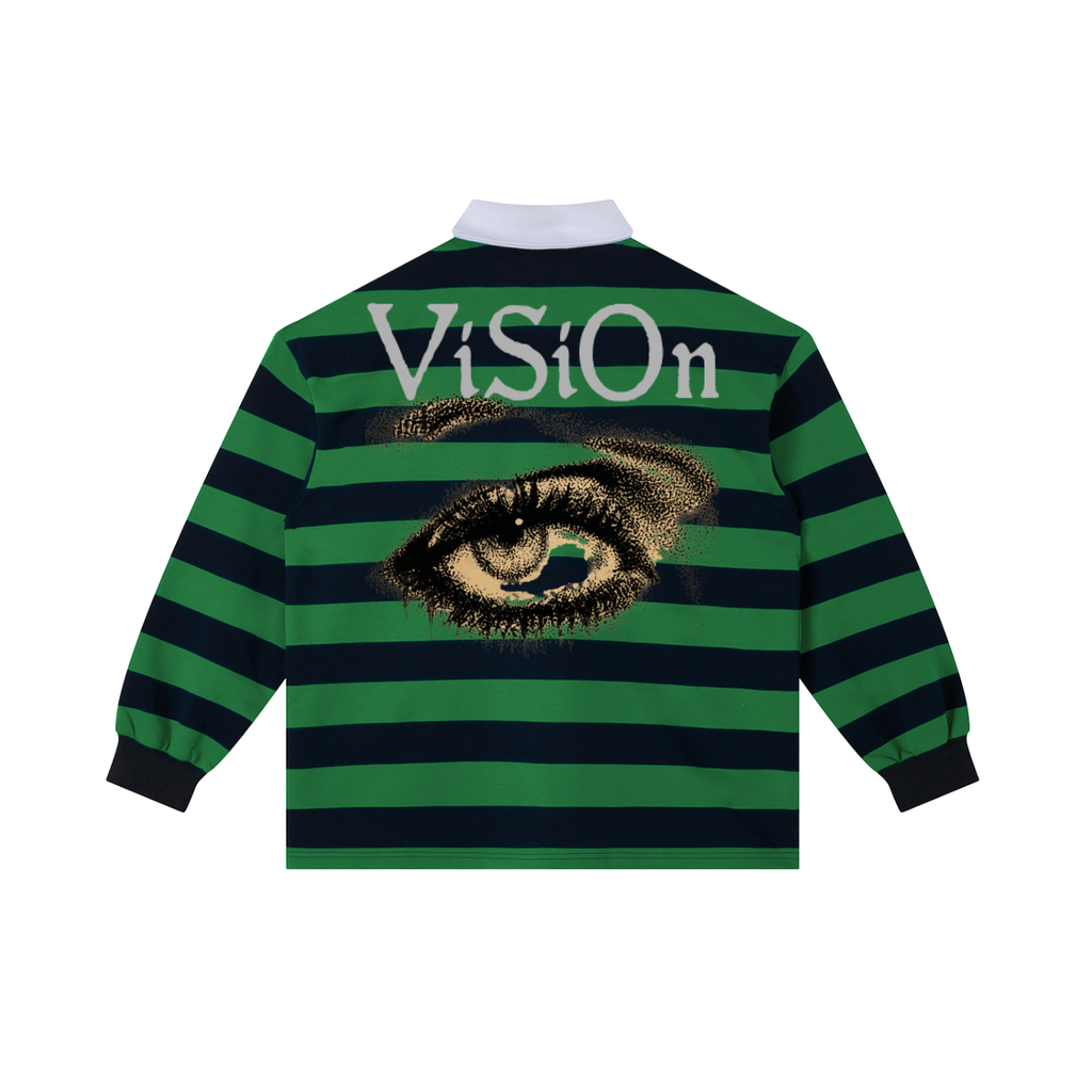 Color Block Stripe Polo Shirt