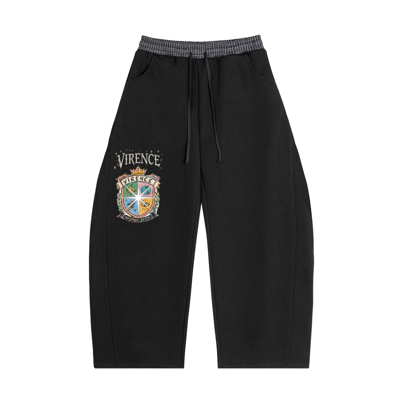Plaid Waistband Barrel Sweatpants