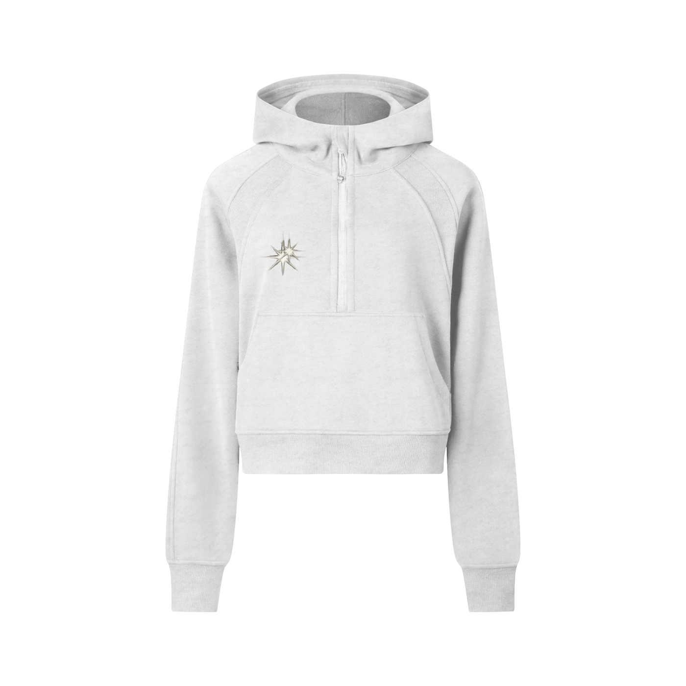 Cropped Half-Zip Hoodie