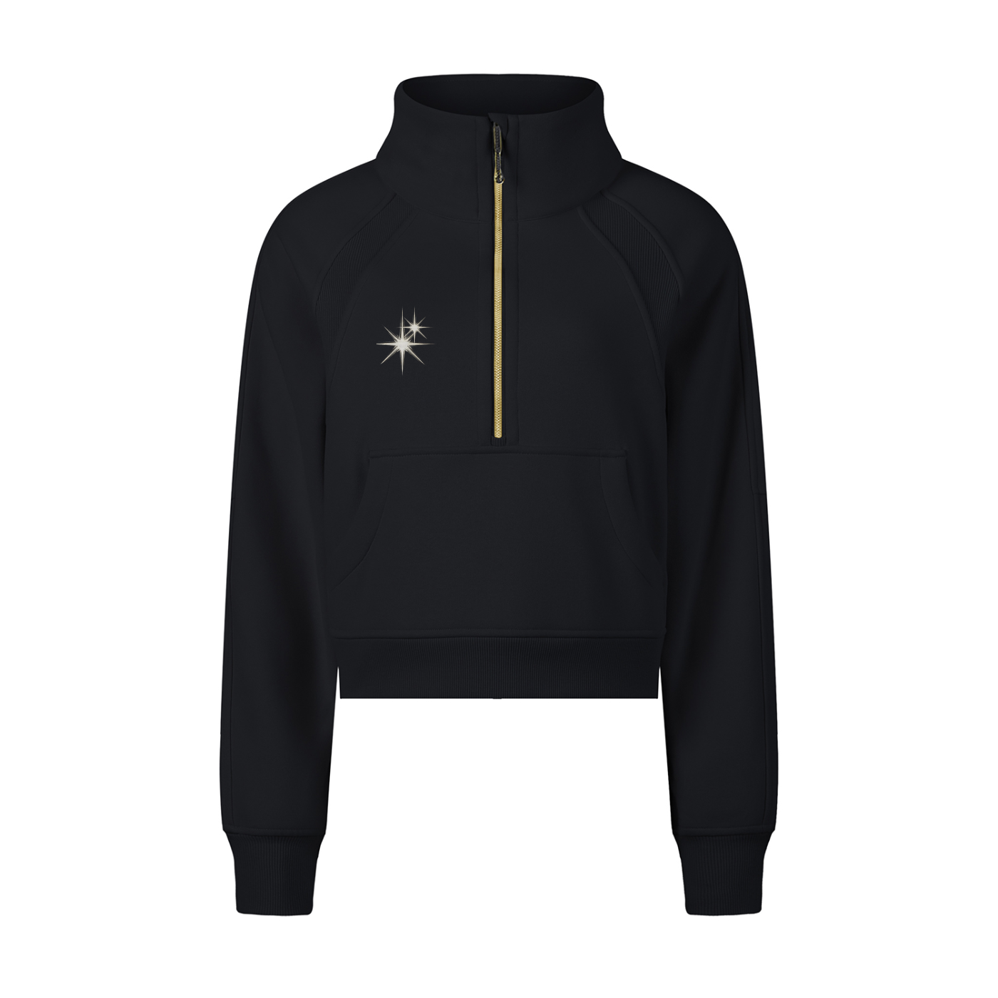 Cropped Half-Zip Sweatshirt