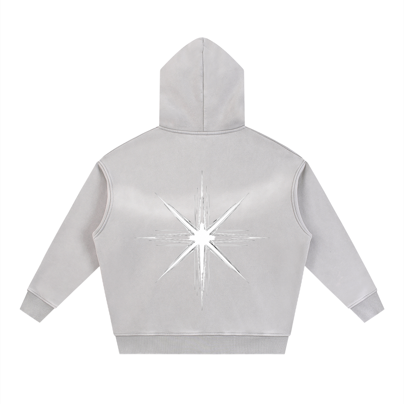 Sunfade Two-way Zipper Boxy Fleece Hoodie
