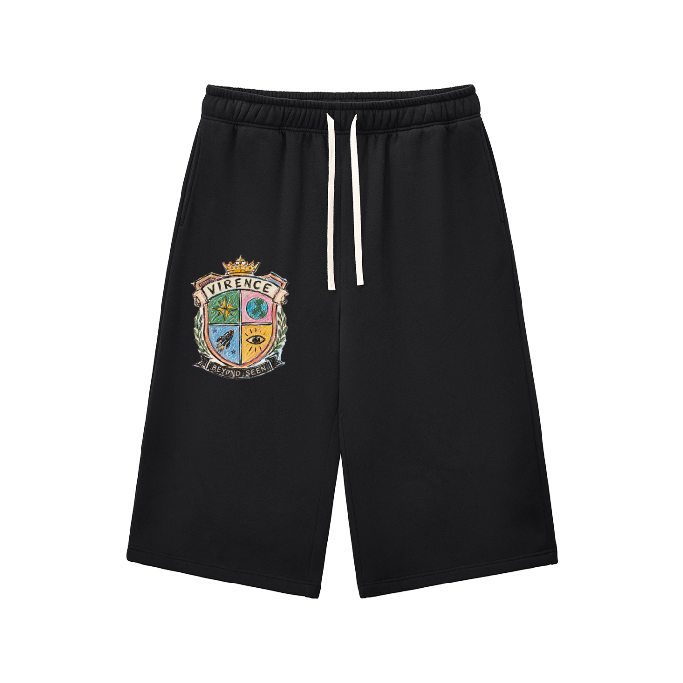 Relaxed Drawstring Three-quarter Sweatpants