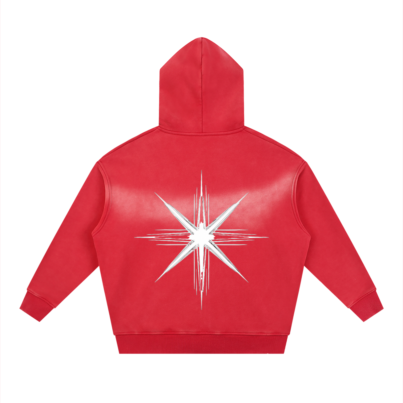 Sunfade Two-way Zipper Boxy Fleece Hoodie