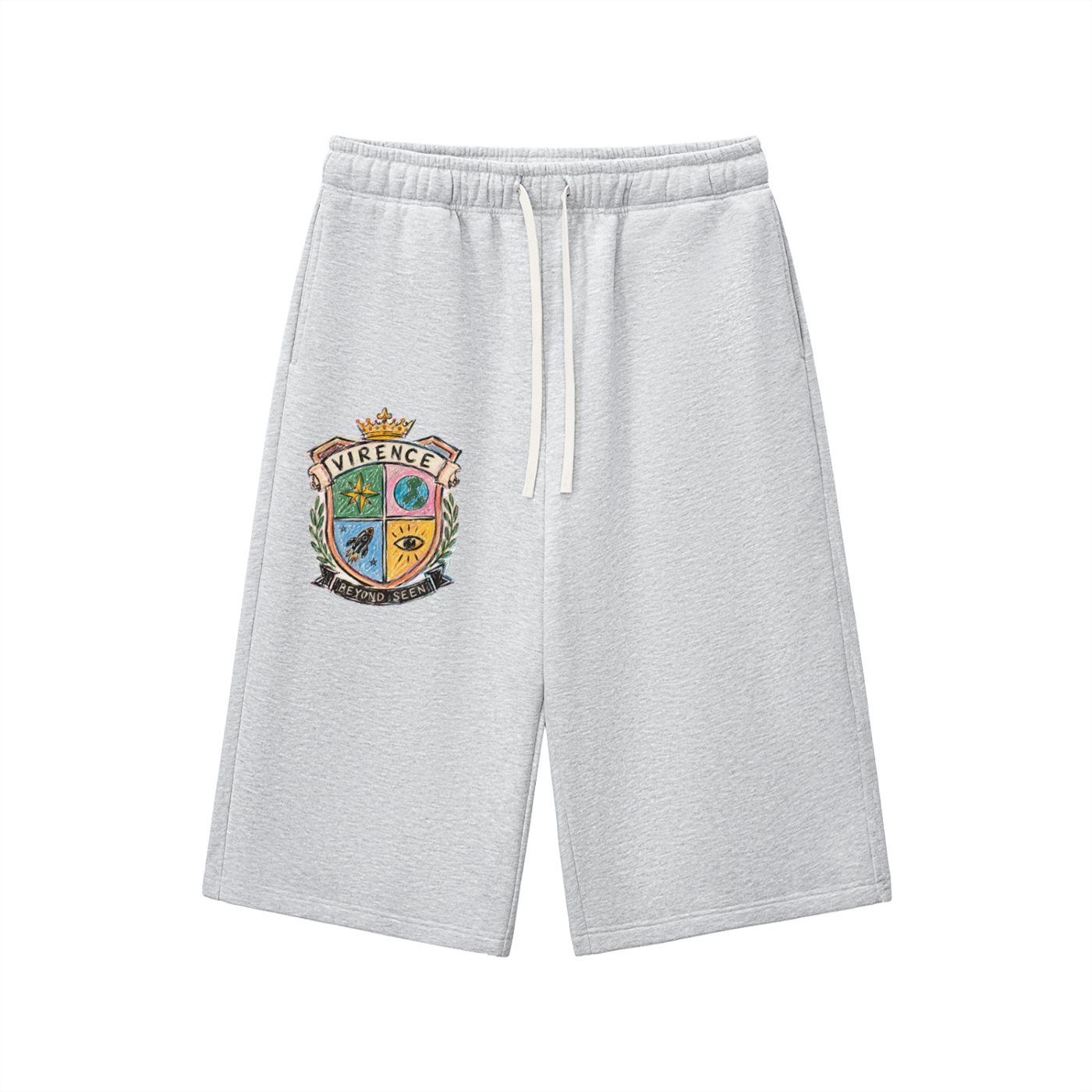 Relaxed Drawstring Three-quarter Sweatpants