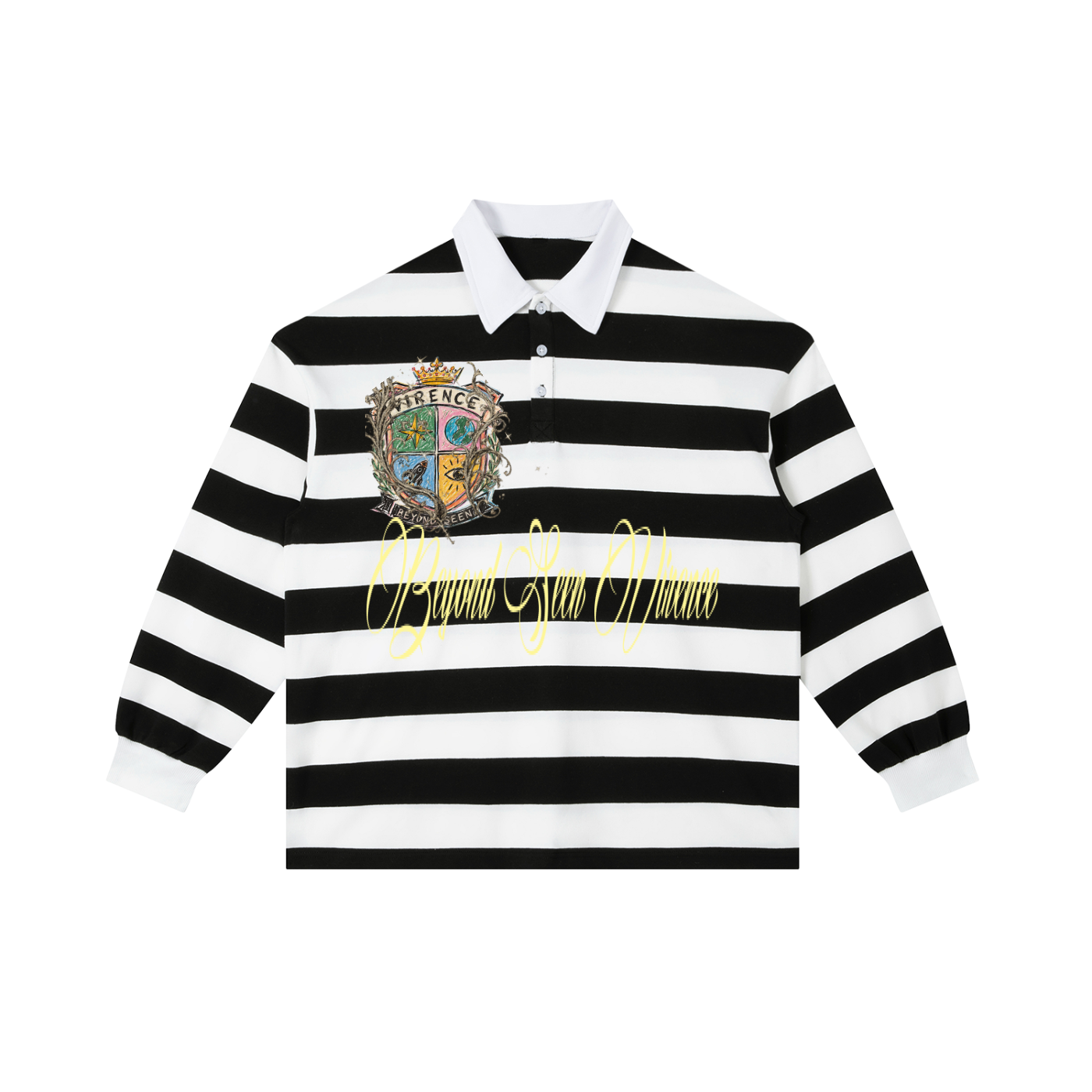 Color Block Stripe Polo Shirt