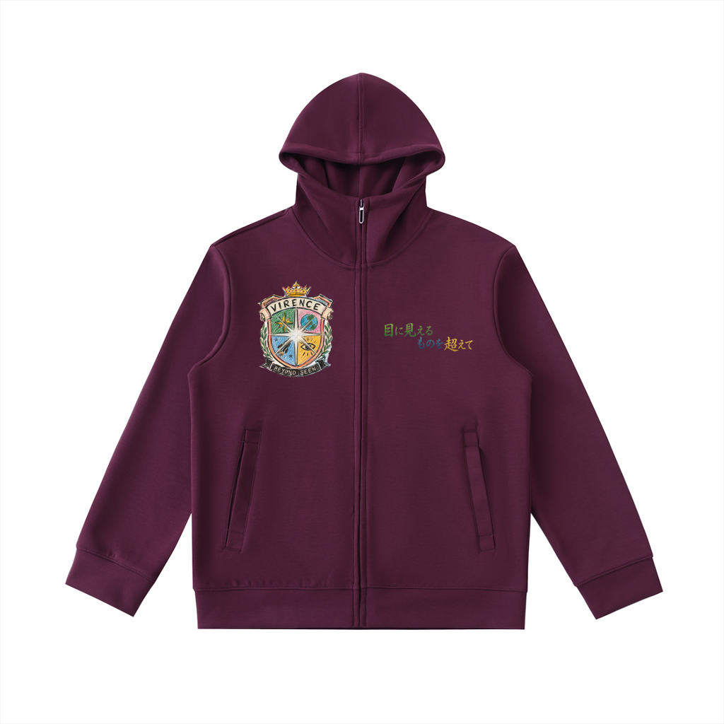 Essential Heavyweight High Neck  Zip-Up Hoodie