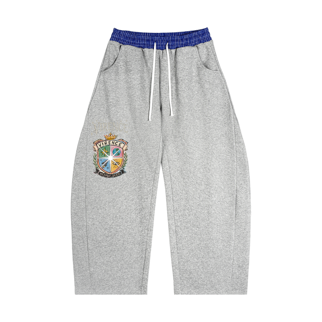Plaid Waistband Barrel Sweatpants