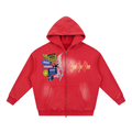 Sunfade Two-way Zipper Boxy Fleece Hoodie