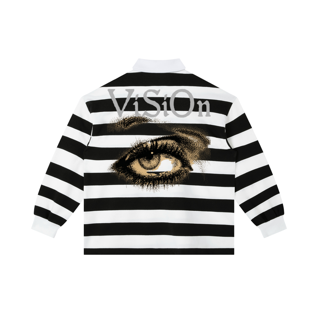 Color Block Stripe Polo Shirt